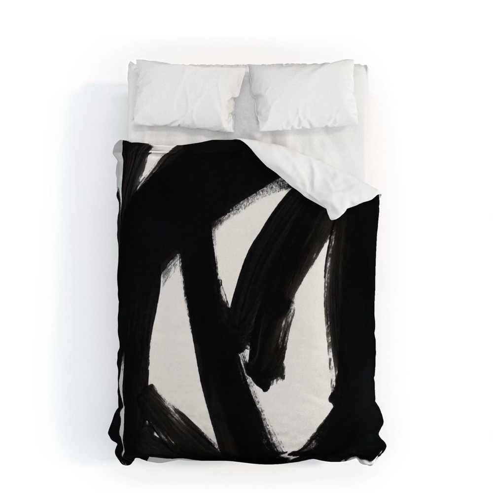 Queen Duvet Cover with 2 Shams - minimalist modern design